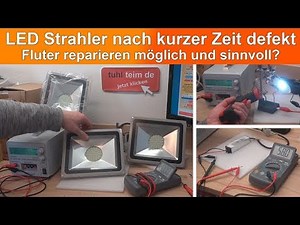 LED Strahler defekt 🔧 Reparieren möglich und sinnvoll? LED-Panel und Netzteil testen