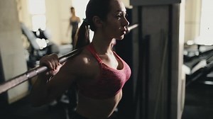 Sport Woman Squat Barbell Gym Stock Footage Video (100% Royalty-free) 25244942 | Shutterstock