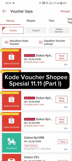 Maaf ges harusnya 100ribu itu minimum belanjanya ya, jadi bukan diskon sampai dengan 🙏 #kodevouchershopee #vouchershopee #shopee #xyzbca #fypシ #foryourpage #fypシ゚viral