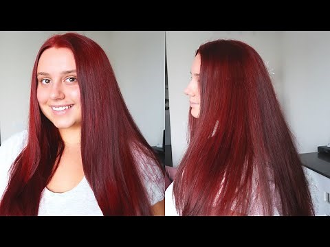 How I Dye My Hair Red at Home! ♡
