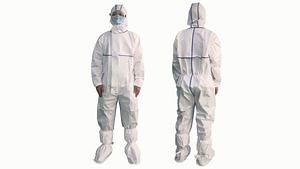 [Hot Item] Safety Protective PPE Type 5 6 Polypropylene Chemical Coverall Disposable Overall