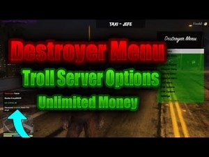 [Destroyer Menu] | FiveM Mod Menu + LUA Executor + Unlimited Money