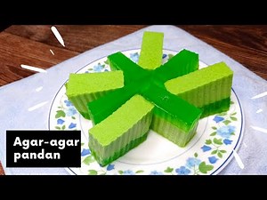 Resepi Agar-agar Pandan Santan Mudah Dan Sedap (Guna agar2 serbuk 10g) | Resepi Agar agar santan