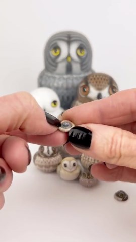 Owl Nesting Dolls - 10 Piece Set of Hand Painted Stacking Wooden Owls - 11cm - Etsy