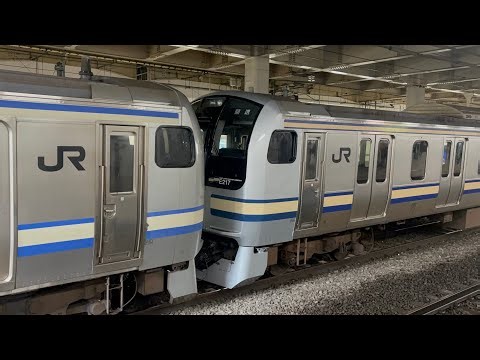 【E217系最後の廃車回送で形式消滅へ…】Y101+Y102 立川駅 到着＆発車《旧塗装と新塗装の連結》