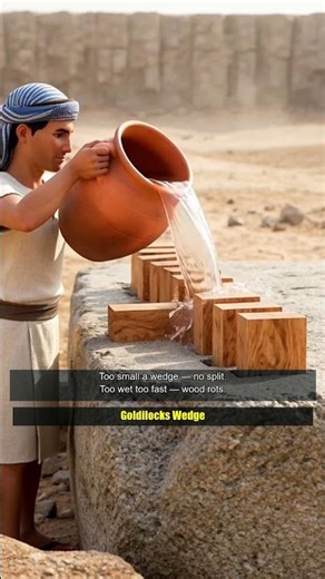 How Egyptians Cut 100-Ton Stones Without Iron Tools #shorts #engineering