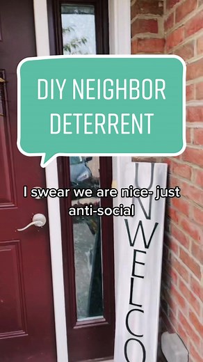 Creative DIY Porch Sign to Deter Nosy Neighbors