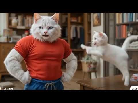 Funny Cat Animations: The Cutest and Funniest Feline Moments #cat #animals #animation #ai