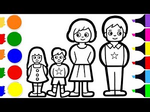 How To Draw a Cute Family | Easy Step By Step Tutorial | Simple Family Drawing for Beginners