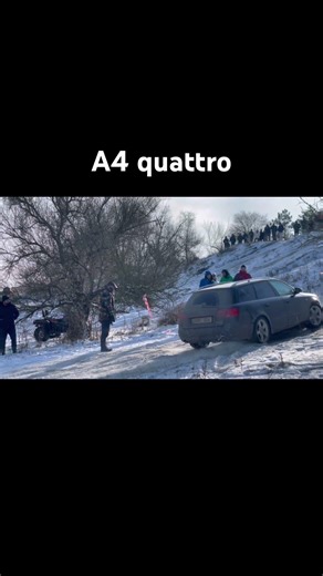 Audi A4 in snow #quattro #4x4 #offroad