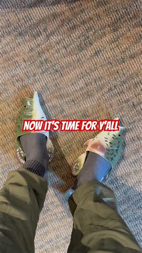 Take them bass pro shoes off 😂😂