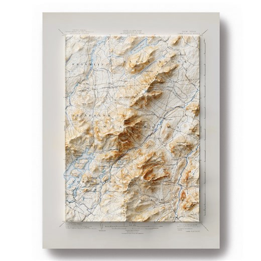 Lake Placid Vintage Map - 1896 Topographic Print With Enhanced Detail - Etsy