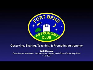 FBAC January 2024 - Walt Cooney - Cataclysmic Variables