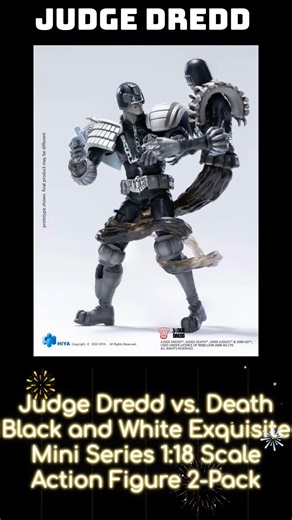 Judge Dredd vs. Death Black and White Exquisite Mini Series 1:18 Scale Action Figure 2-Pack