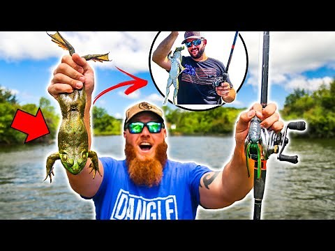 Topwater Fishing for GIANT Bullfrogs ft. FLAIR (Catch-Clean-Cook)