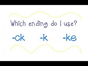 Words That End with /k/ Sound