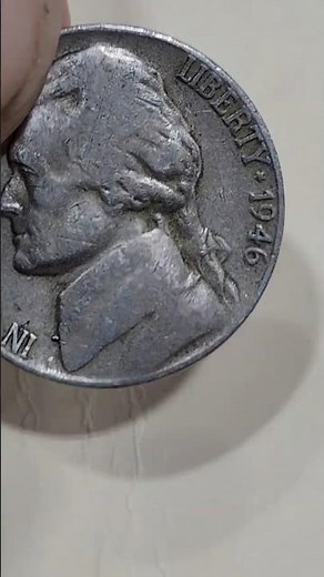 1946 D Nickel!! Heavily worn. #jeffersonnickel #silvercoins #numismatics