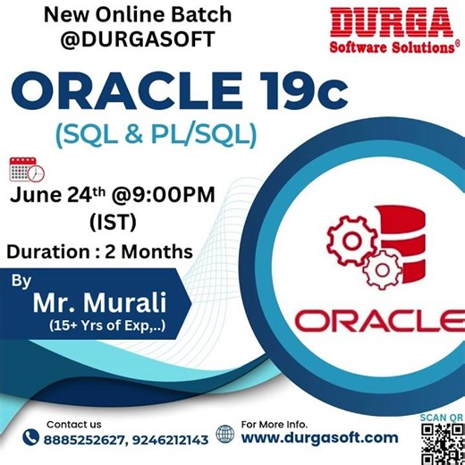 ORACLE 19c Online Training @ DURGASOFT #durgasoftware #durgasoft #oracle19c #shorts #durgasoftonine
