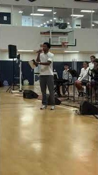 ECS Student, Karl, delivers a powerful message during Chapel service