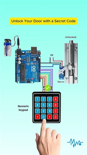 🔐Keypad Security System with Arduino #automobile #electricalindia #electroniccircuit #electrical #i