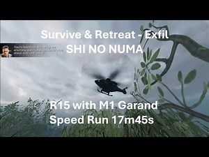 R15 with M1 Garand Speed Time ??m??s 🤩Speed Run S&R - Exfil in SHI NO NUMA🤩
