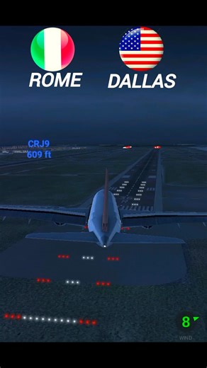 Rome🇮🇹 To Dallas🇺🇲 With Boeing 787 #shorts #aviation #headlight #airlinecommander
