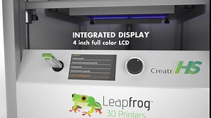 Leapfrog Creatr HS 3D Printer, Dual Extruder, 11.8" x 9" x 7" Build Volume