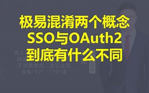 【IT老齐288】SSO与OAuth2有什么不同？