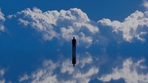 Man, Clouds, Mirror. Free Stock Video