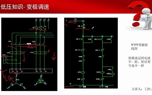 电机拖动(第十四讲)Y-YY变极调速电机一次二次回路设计