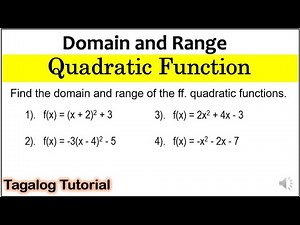 [Tagalog] Domain and range of a quadratic function #math9 #domain #range #quadraticfunction