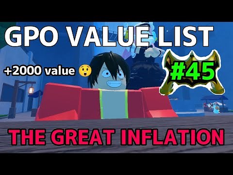 NEW GPO VALUE LIST UPDATE 8 #45 | THE GREAT INFLATION + THE UPRISE OF KIKOKU