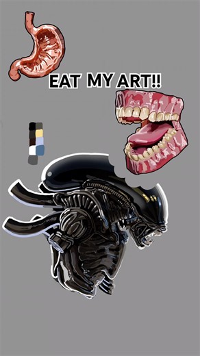 Xenomorph torso (Rendering) #digitalart #artprocess #art #alien #tutorial
