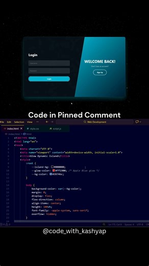 Code with kashyap on Instagram: "Login Page Design HTML #html #python #java #css #shorts #javascript #webdevelopment #codewithharry #codinglife #codewithkashyap #viralreels #developers #programming #softwengineering #coderscommunity"
