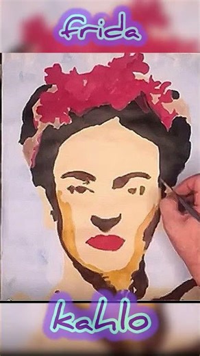Timelapse Painting Frida Kahlo Realistic Portrait Tribute