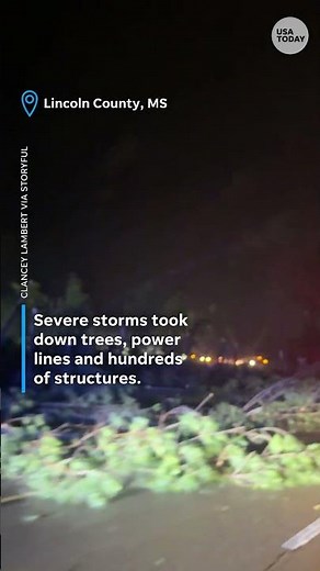 See aftermath of powerful Mississippi tornado that injured at least 17