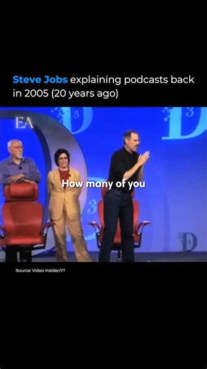 Entrepreneur Archived on Instagram: "Steve Jobs was explaining the future before most people even understood the present Back in 2005, podcasts were a niche concept that only a handful of people had even heard of. Steve Jobs calmly broke it down by comparing it to something familiar. A radio show anyone could create, upload to the internet, and distribute worldwide without permission, regulation, or gatekeepers. The idea that everyday people could broadcast their voice globally was radical at th