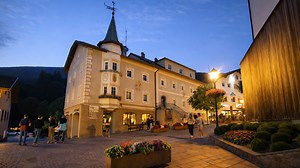 Ortisei Italy artistic village in South Tyrol (4K)