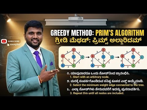Prim's Algorithm-Greedy Method|Step by Step Problem solved Examples|DAA-2026