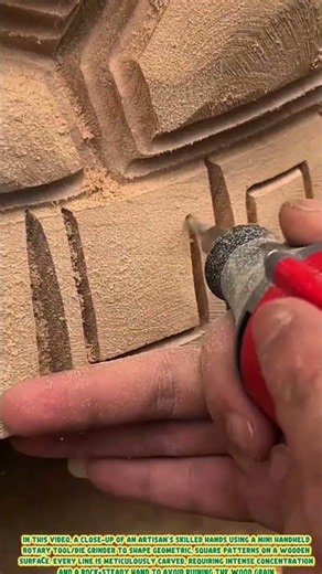 Up Close: Creating Masterpieces with a Rotary Carving Tool. #Beautifultools #Wood#Woodworking#Tools