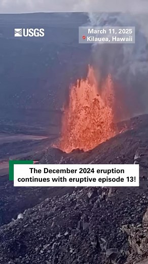 U.S. Geological Survey (USGS) | Livestream of ongoing eruption at Kīlauea: www.youtube.com/usgs/live This is the 13th episode of an eruption that began within... | Instagram
