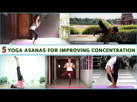 5 Yoga Asanas For Improving Concentration | Yoga For Concentration | Utkatasana | Sarvangasana |