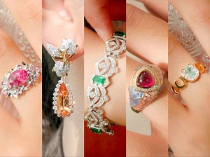 分享一对少见的宝石《珠宝开箱》碧玺花园套装➕豪华祖母绿手链➕两款帕拉伊巴➕金镏子珐琅➕卢比莱碧玺