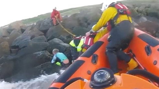 Three swimmers plucked from ferocious Wirral waters in dramatic RNLI rescue