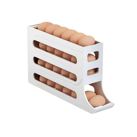 2024 Upgrade Egg Dispenser Removable Egg Storage Box 4 Tier Egg Holder Automatic Scrolling Egg Rack - Walmart.ca