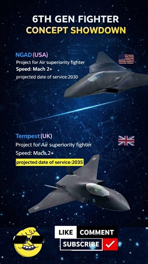 Next-Gen Fighter Jets ✈️ NGAD vs Tempest 2030–2035