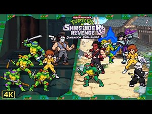 TMNT: Shredder's Revenge + Dimension Shellshock ⁴ᴷ Full Playthrough (6-Player, Story & Survival)