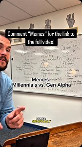 Are we much different than Gen Alpha?! Comment “memes” for the link to the full video to find out! Memes for #millennial s were different than memes are for #genalpha. But are we that different? Stick around till the end to see what I think. #memes #millennial #memehistory | Mr. Lindsay