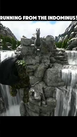 Running from the indominus REX! #ark #arksurvivalevolved #arksurvivalascended #gaming #dinosaur