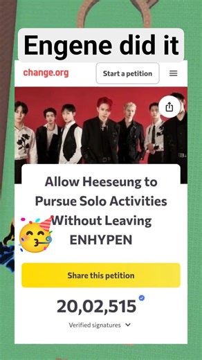 Engene just hit 2 million signatures #heeseung #enhypen #engene #bringheeseungback #heeseungpetition